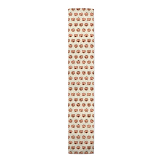 72" Trick or Treat Pumpkins Poly Twill Table Runner